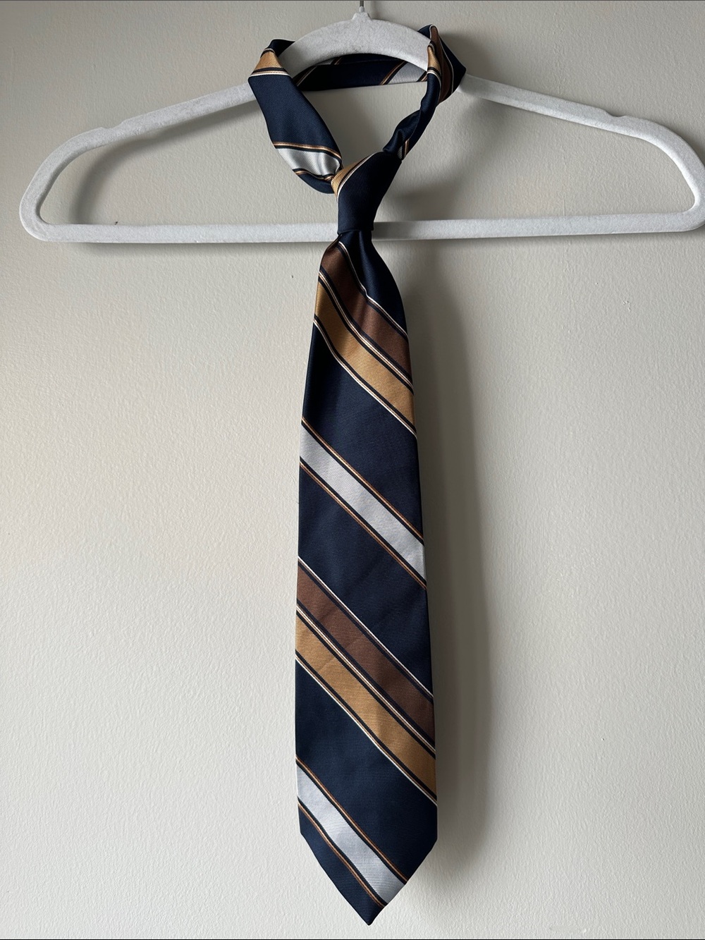 Vintage Eaton Striped Tie Blue/Gold